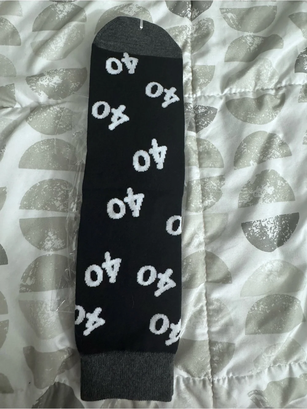 Black 'It Took 40 Years' Novelty Socks